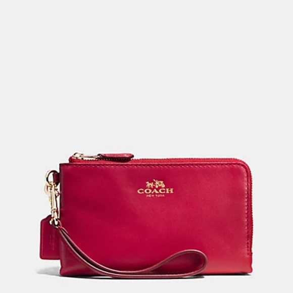 COACH F64581 Double Cornor Zip Wristlet - Picture 1 of 5